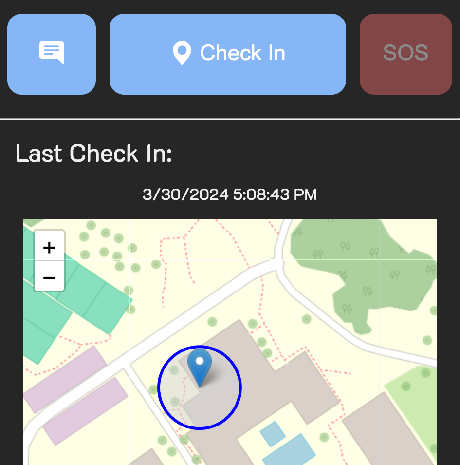 Screenshot of HuddleCount Student Check In Page